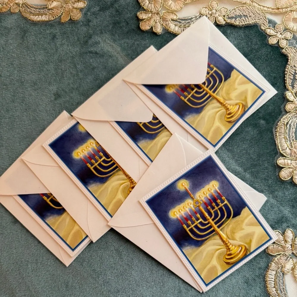 36 Pc Vintage Hanukkah Holiday Card & Label Ephemera Bundle Deadstock